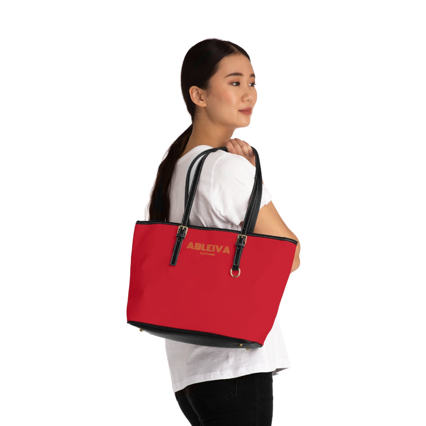 ABLEIVA ~ Leather Shoulder Bag (Red)